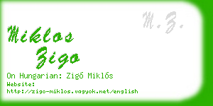 miklos zigo business card